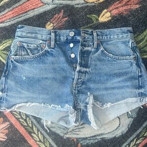 Agolde Blue Jean Shorts